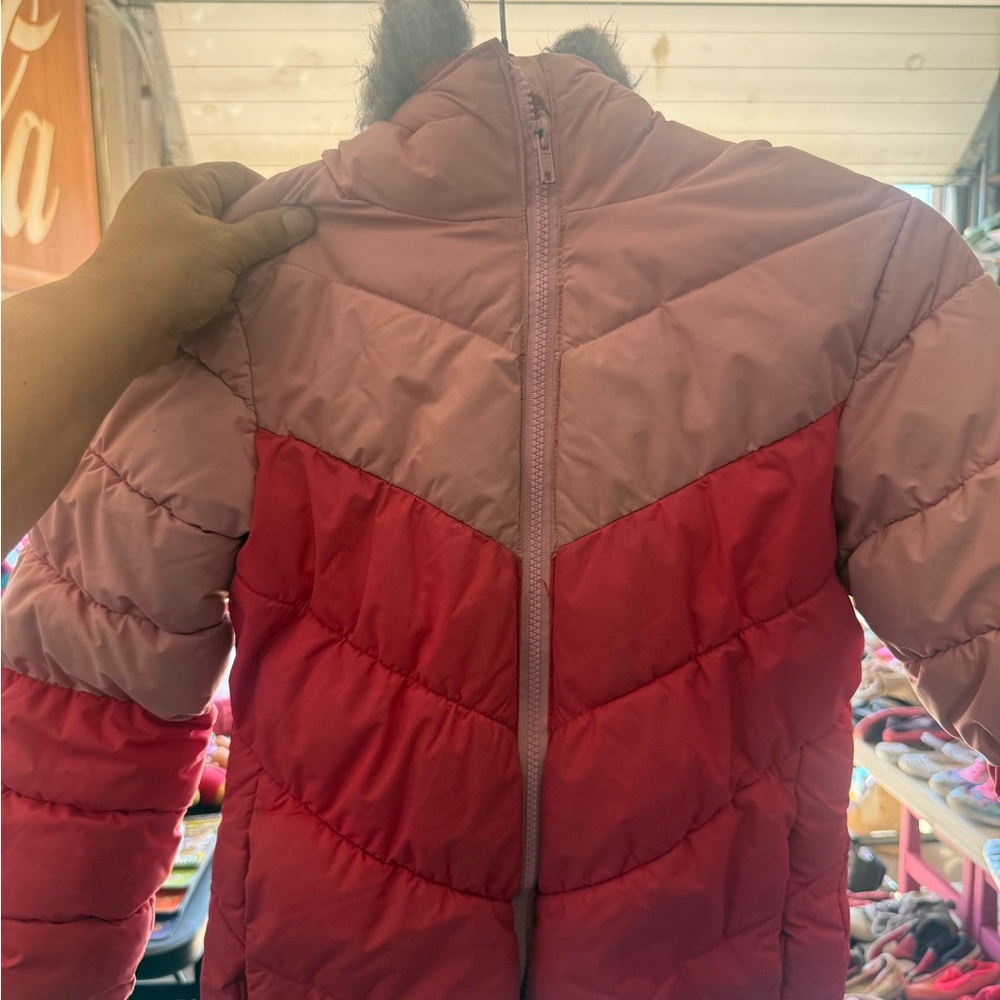 Columbia Kids Pink and Red Puffer Jacket size 7/8